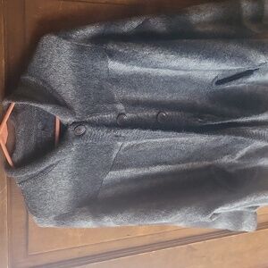 OSKA.....size 1 comfort cardigan....in shades of gray with pockets